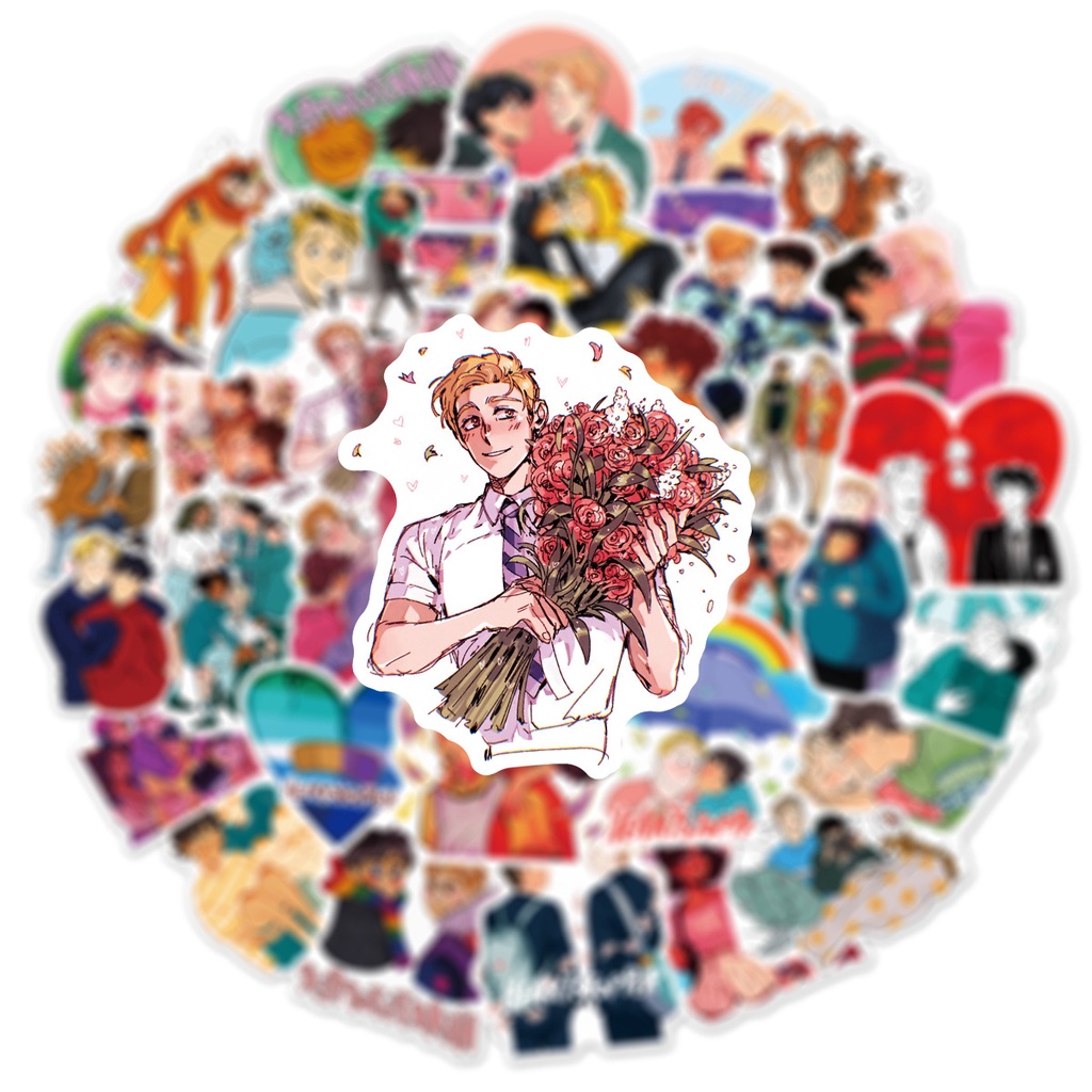 Bộ 50/25/10 Sticker Dán Trang Trí Điện Thoại/Ván Trượt Không Thấm Nước Hình Graffiti