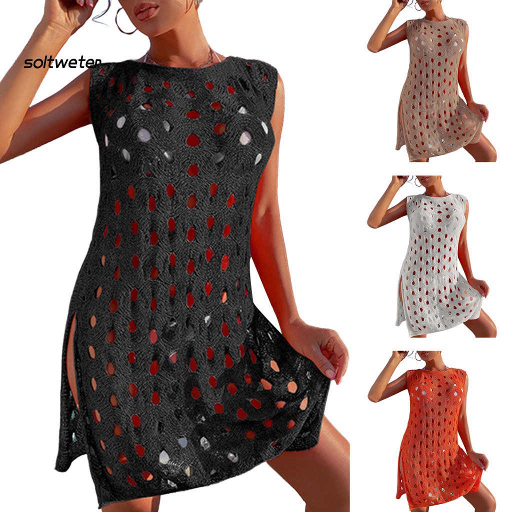 Áo Khoác Đi Biển Dáng Rộng Xẻ Tà Chất Liệu Mềm Mại Thời Trang Cho Nữ