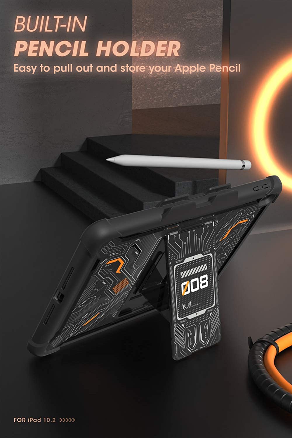 Ốp Máy Tính Bảng SUPCASE Mumba Tích Hợp Bảo Vệ Màn Hình Và Giá Đỡ Bút Cảm Ứng Cho iPad 10.2 Thế Hệ Thứ 7/8 | BigBuy360 - bigbuy360.vn