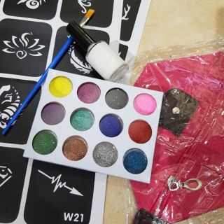 Bộ đồ hình xăm henna kim tuyến