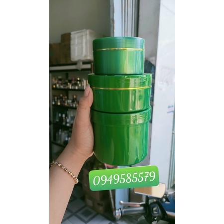 Hủ 100gr-200gr-500gr màu xanh rêu