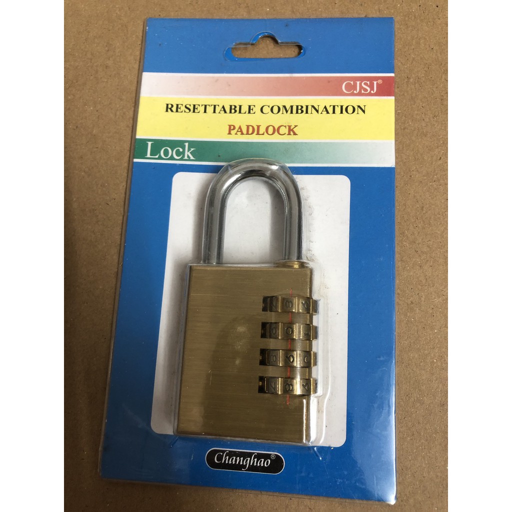 KHóa Cửa 4 Mã Số Đồng To 85 x 40 x 10mm