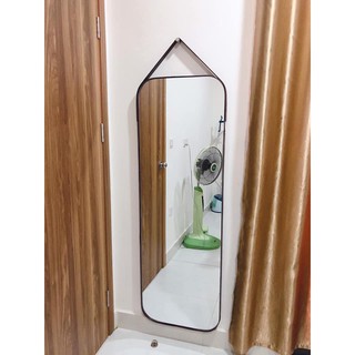 (CHỈ BÁN Ở NỘI THÀNH HÀ NỘI) Gương toàn thân viền da hình chữ nhật con nhộng