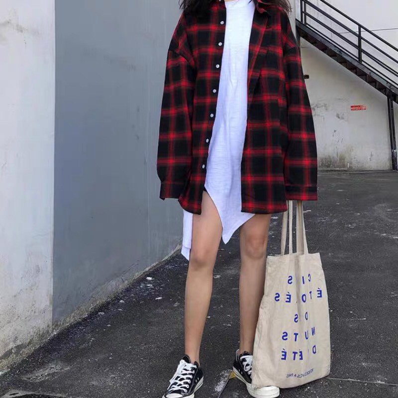 [Mã FAMAYWA giảm 10K đơn 50K] [Hình Thật] Áo Khoác Sơ Mi Caro Unisex | BigBuy360 - bigbuy360.vn