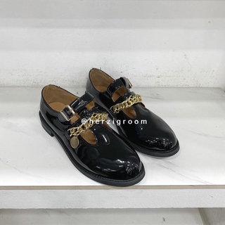 [Mã WASKT304 giảm 15% tối đa 30K đơn 99K] Giày oxford cut out 2 quai ngang xích vàng - G492