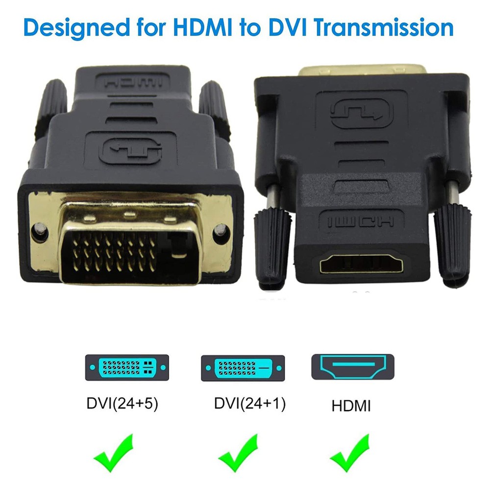 Đầu Chuyển HDMI sang DVI, hai chiều , DVI-D Dual Link 24+1 Male to HDMI Female Audio Video Adapter Connector