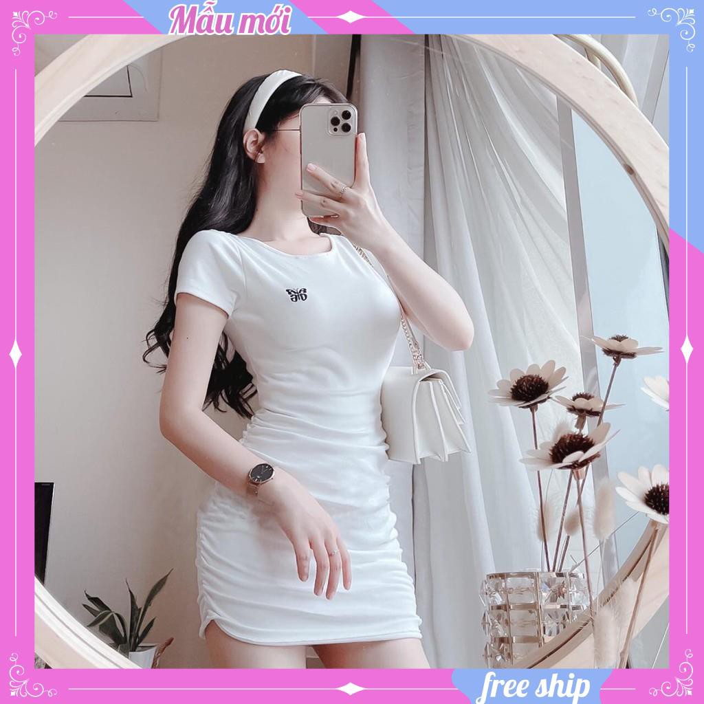 Váy body rúm hông 💖FREESHIP💖 Đầm ôm chất bo tăm dáng cực xinh AD62 SUNNY | BigBuy360 - bigbuy360.vn