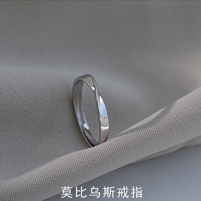 Nhẫn Mở Mạ Bạc 925 Thiết Kế Đơn Giản Cho Nữ