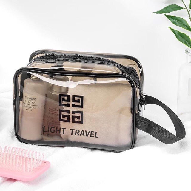 SET 3 TÚI DU LỊCH, ĐỰNG MỸ PHẨM TRAVEL NHỰA TRONG SUỐT ĐỦ CỠ