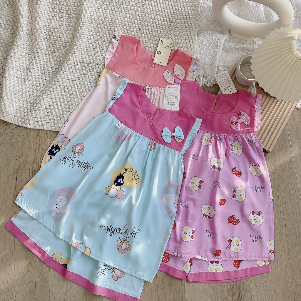 Bộ lanh lụa đẹp bé gái size đại 15-45kg❤️Bộ tole 2 da hàng thiết kế chất mềm mịn,ít nhăn, thấm mồ hôi tốt