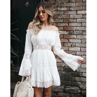 [Đặt trước] Váy Boho trễ vai - Off The Shoulder Boho Dress