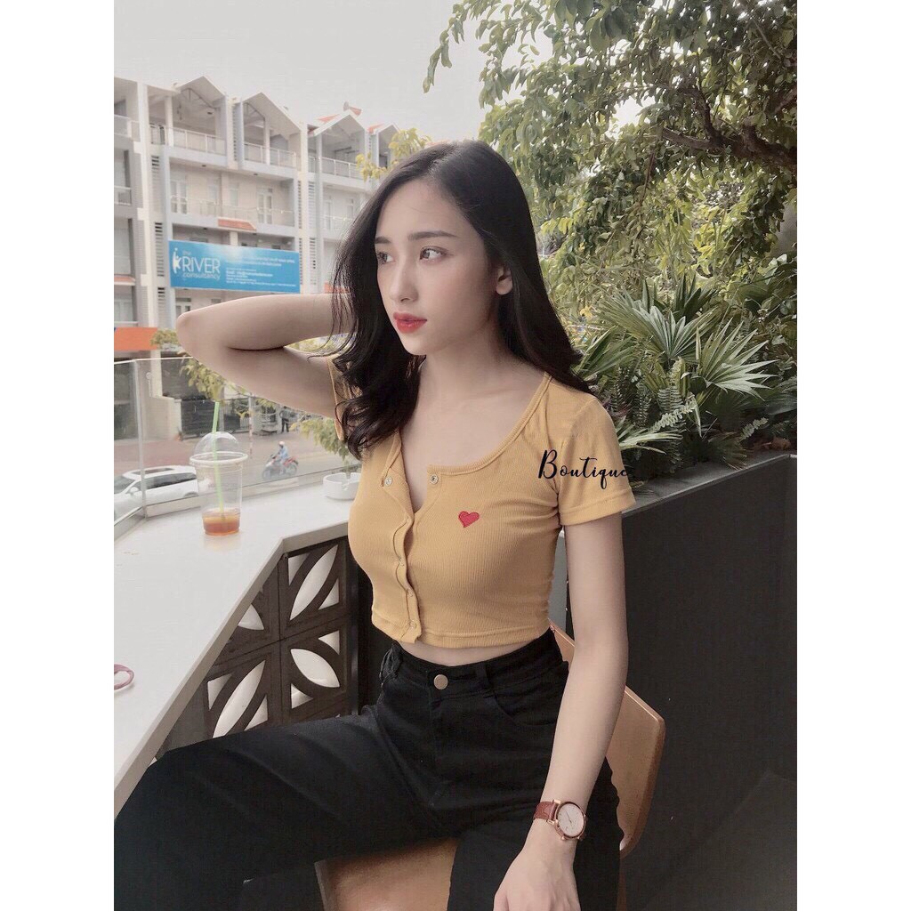 [Mã FAMAYWA giảm 10K đơn 50K] Áo Kiểu Nữ Thêu Trái Tim Thời Trang OHS33 | BigBuy360 - bigbuy360.vn