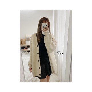 Khoác len lông mềm 3 màu (Đen/Ghi/Be)