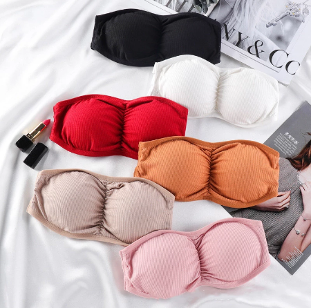 2021 Phụ nữ liền mạch Mới Áo lót quây Áo ngực sexy Crop Lên trên trở lại Đóng cửa Bandeau Hàng đầu Đồ lót nữ Áo ngực không dây Quấn lên trên