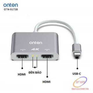 CÁP USB TYPE-C RA 2 CỔNG HDMI ONTEN OTN-9175B