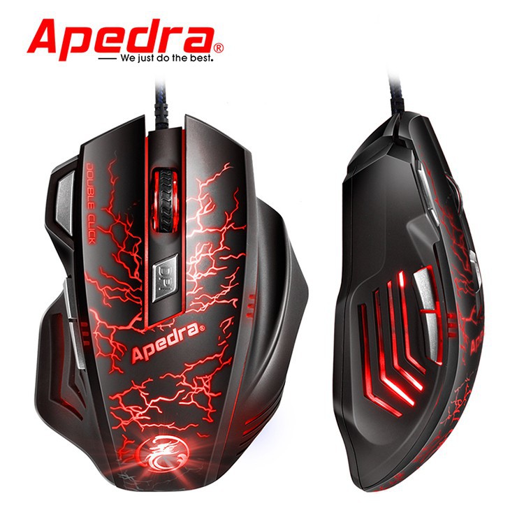 Mouse Gaming APEDRA A7 Dây dù - Led 7 màu