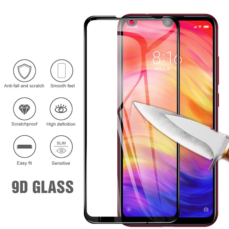 Kính cường lực 9D cho Xiaomi Redmi Note7/6Pro/Note5Pro/5/5Plus/6/6A Note6Pro6.26'' Mi8 Mi8lite Mi5X/6X A1 A2