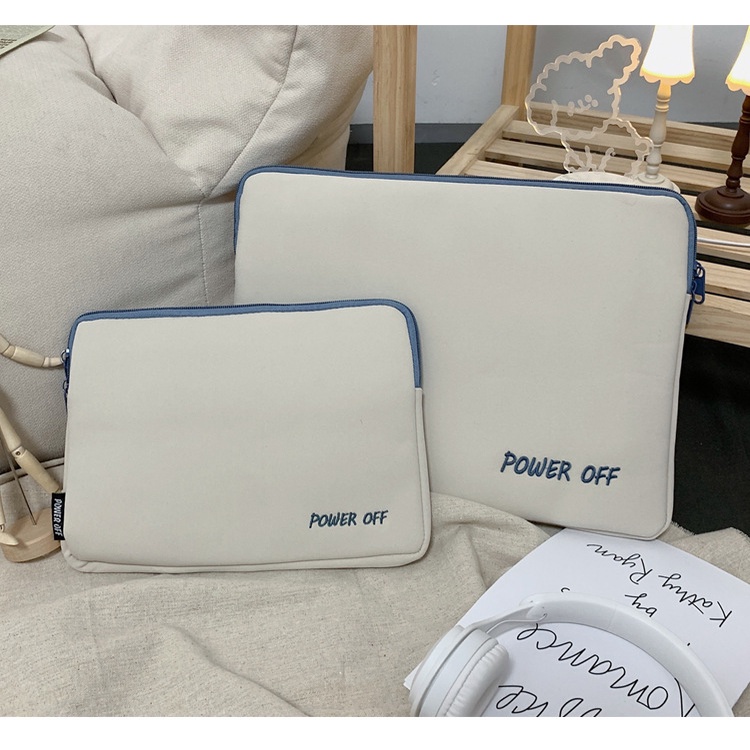 Túi Đựng Laptop 11 inch 13 inch Thêu Chữ Phong Cách Hàn Quốc