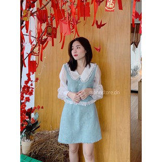 SET DẠ TWEED CỔ BÈO