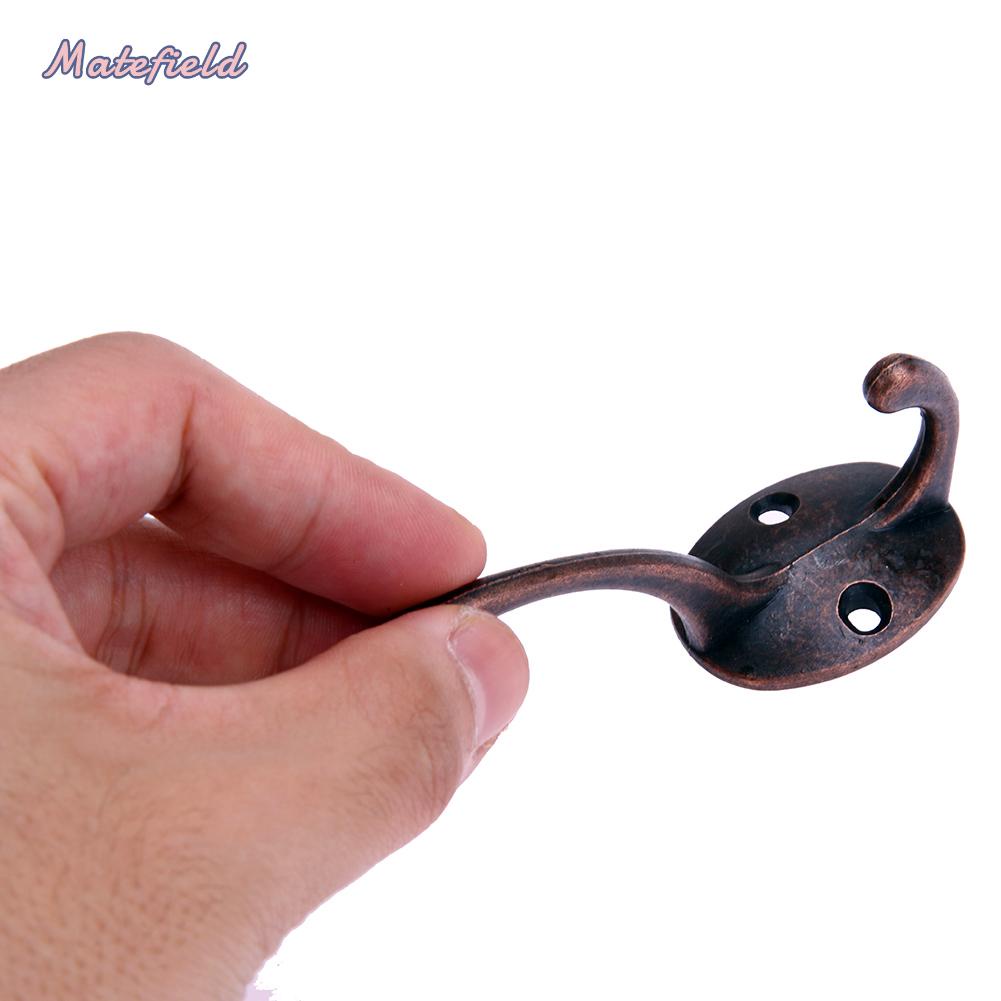 Set 5 móc treo đồ gắn tường bằng đồng phong cách cổ điển