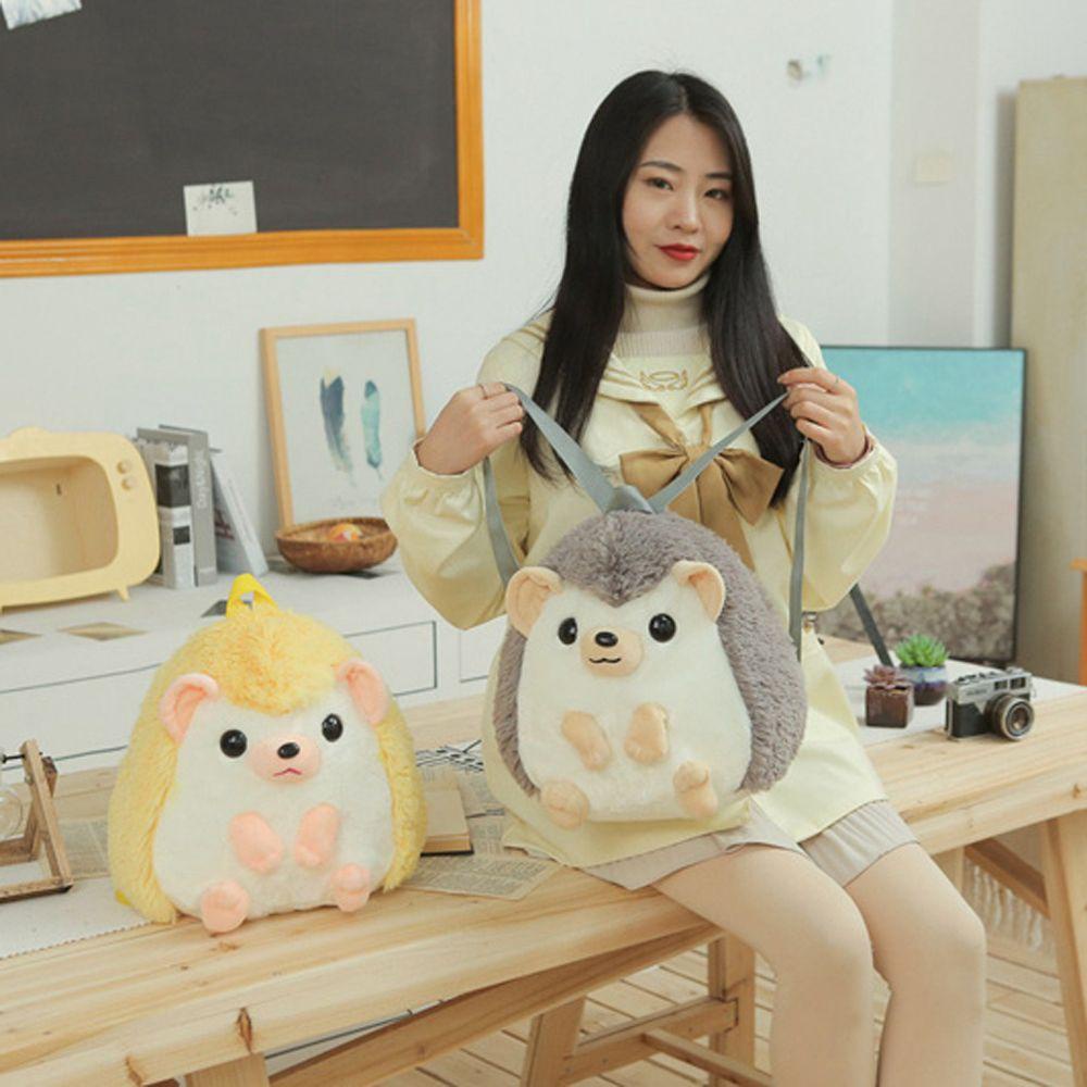 Ba Lô Hình Nhím Nhồi Bông Mềm Mại Đáng Yêu Cho Bé