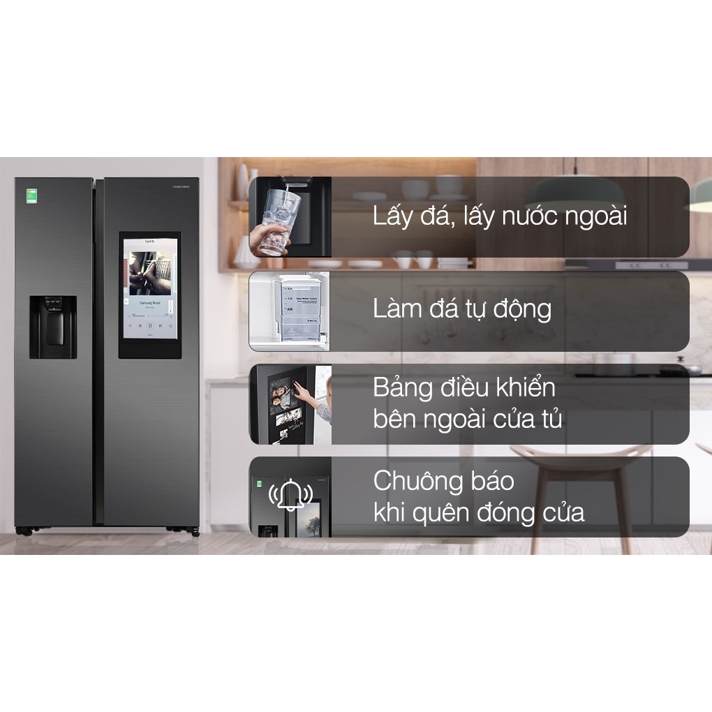 Tủ lạnh Family Hub Samsung Inverter 616 lít RS64T5F01B4/SV - Showroom Tivi TPHCM