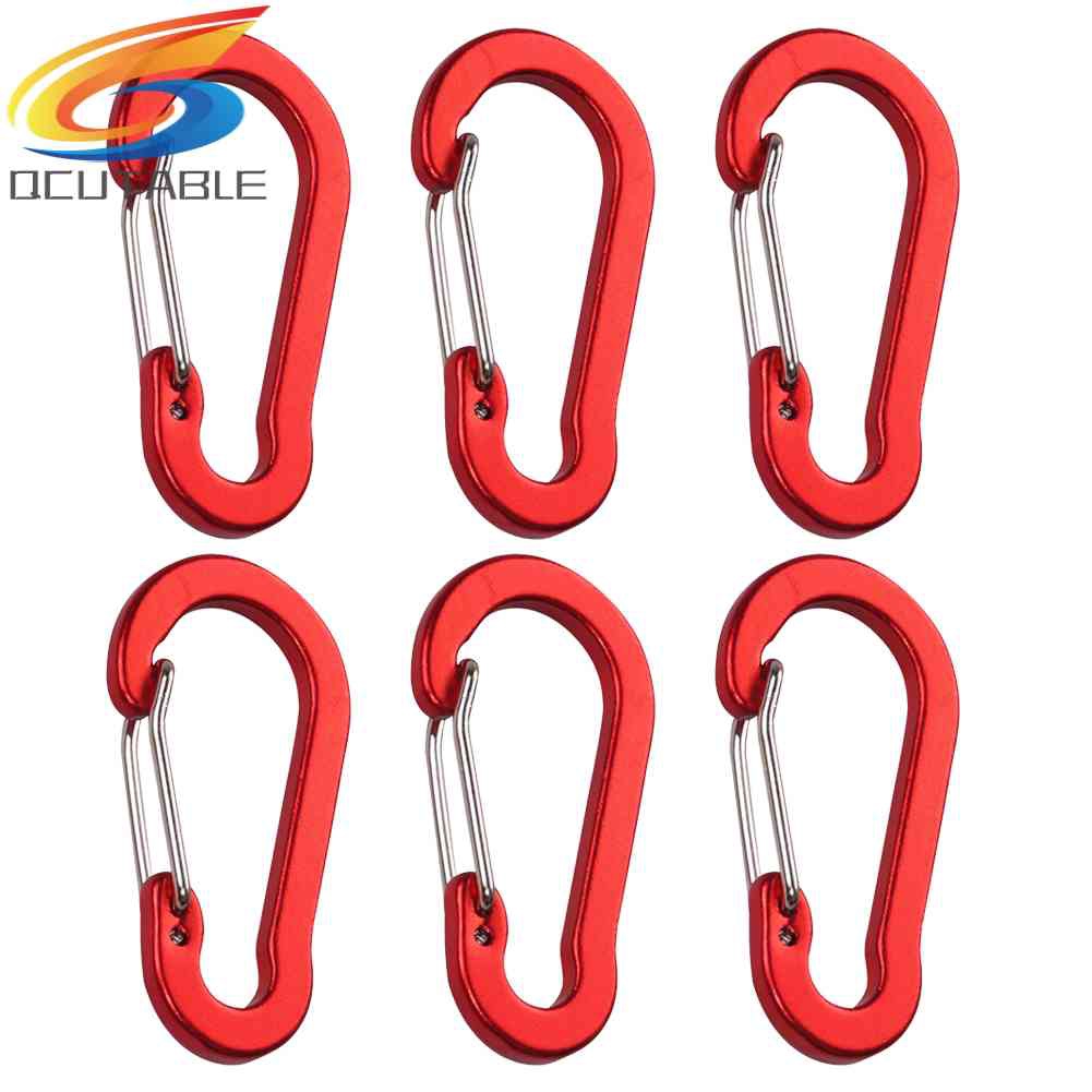 Set 6 Móc Khóa Leo Núi Đa Năng Bằng Hợp Kim Nhôm