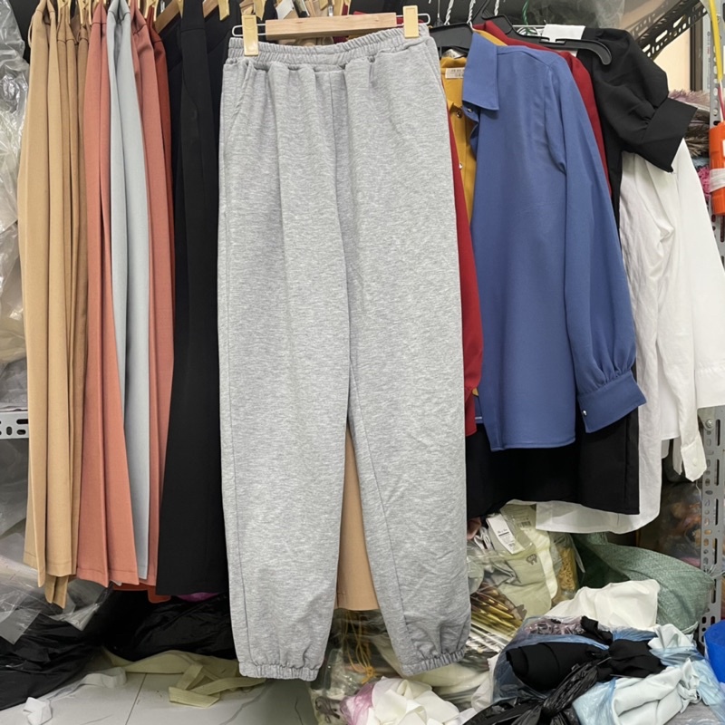 Quần Bom Bo Gấu Quần JOGGERS Chất Nỉ Da Cá Hàng Loại 1 Dài 98cm