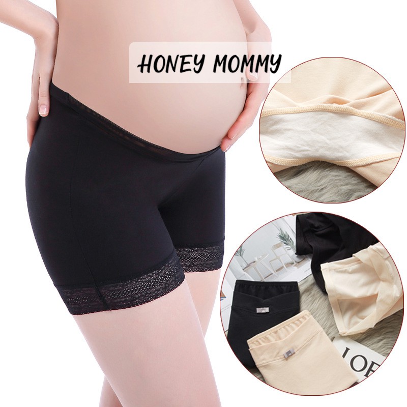 Quần Bầu Mặc Trong Váy Cạp Chéo Chất Cotton Phối Ren Honey Mommy