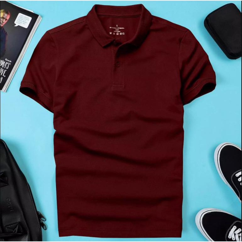 Fashion Áo Polo Nam Trơn Văn Phòng Trẻ Trung In Họa TIết Chữ  Zenkocs3 MEN TOP 241 V4