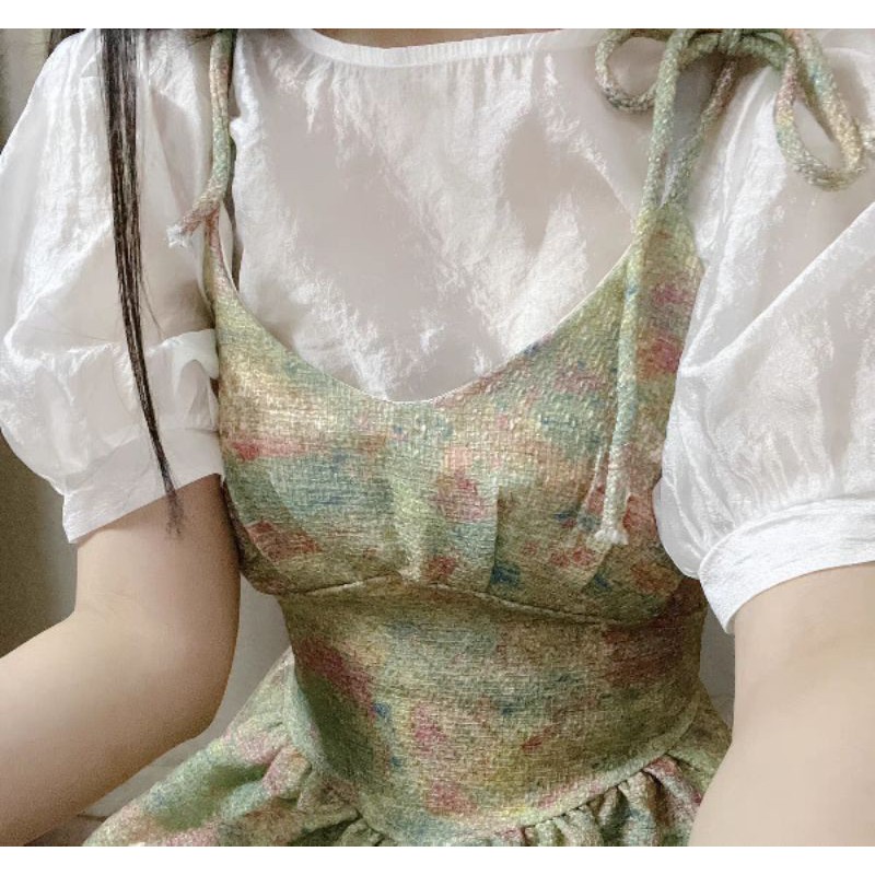 (L215) Đầm hai dây chiết eo hàng order (có ảnh thật và bảng size ở cuối) | BigBuy360 - bigbuy360.vn