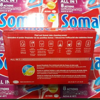 Viên rửa bát và làm bóng cao cấp Somat All in 1 - 10 Actions 25 Viên