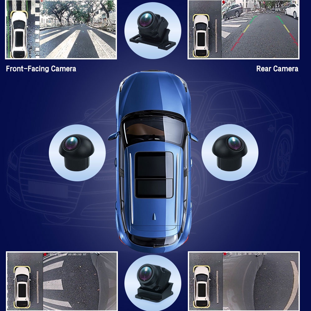 Camera Chiếu Hậu 3D AHD 1080P / 720P 25fps 360 Cho Xe Hơi