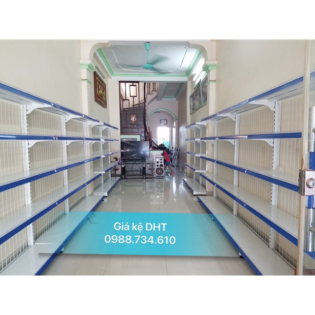 Kệ áp tường để hàng tạp hoá ( Cao 1m8 dài 90cm 5 tầng )