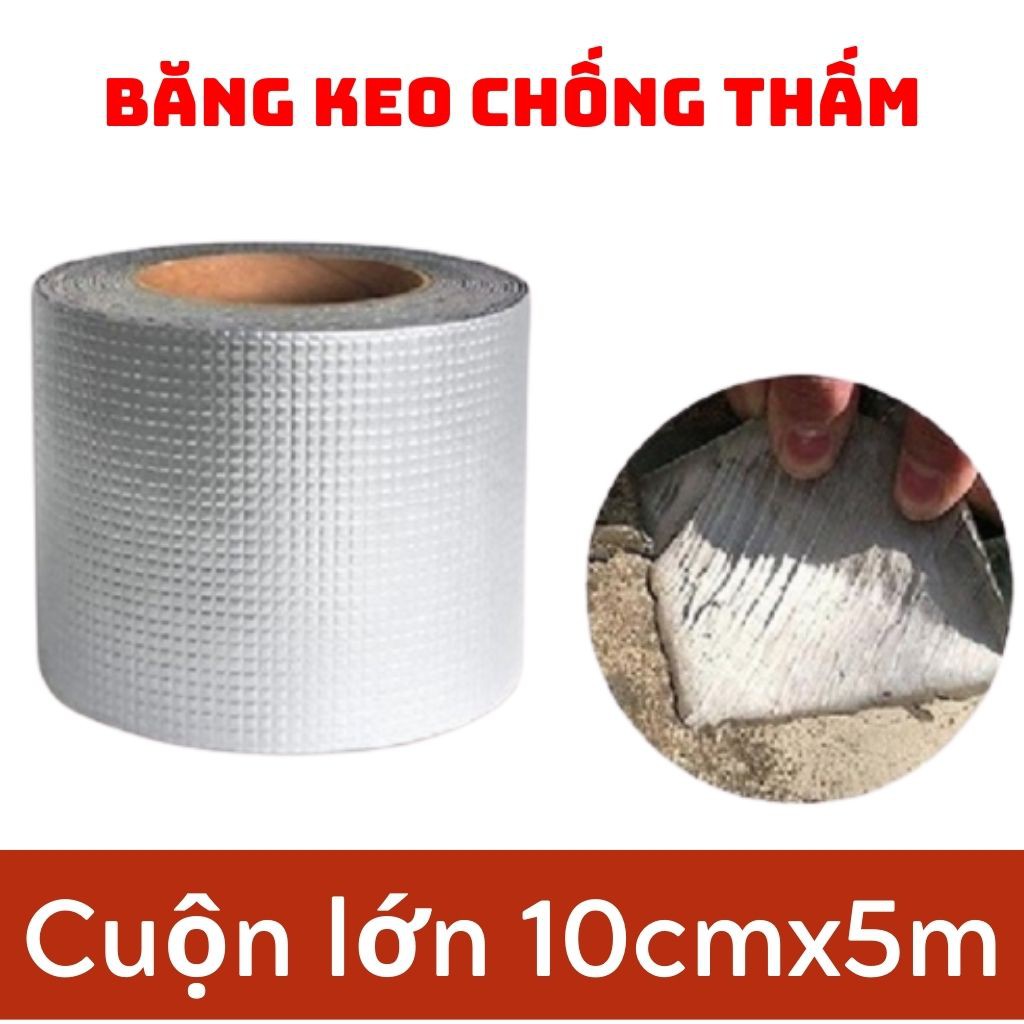 Băng Dính Chống Thấm Siêu Dính, Băng Keo Chống Thấm Khổ Lớn Nhật Bản 10cm x 5m