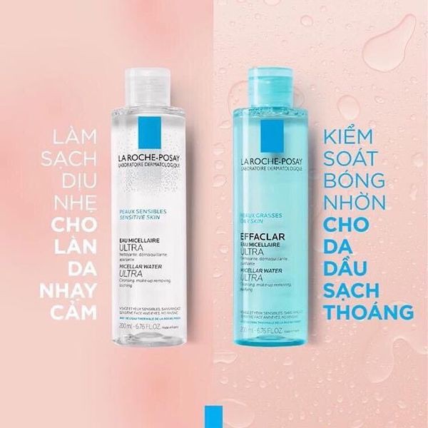 Nước tẩy trang La Roche Posay Pháp 400ml cho da dầu và da nhạy cảm (Laroche)