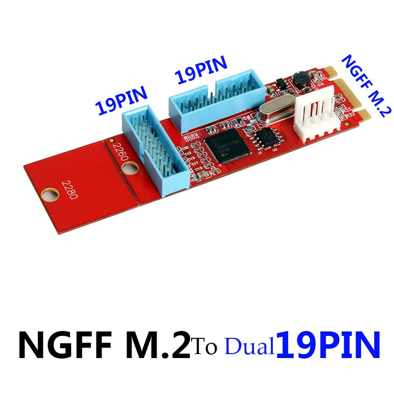 Thẻ Chuyển Đổi Usb 3.0 M.2 Sang 20pin M.2 Sang 19pin