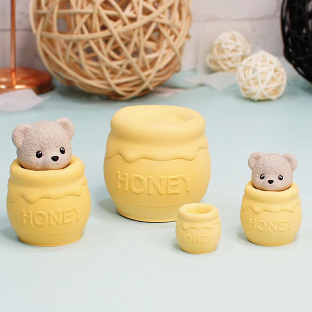 Khuôn Silicone Hình Gấu Bông 3D Làm Nến Thơm