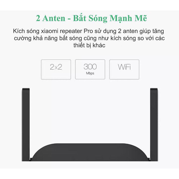 Kích Sóng Wifi Xiaomi Repeat Pro phiên bản mới 300 Mbps New ( có bản Bộ khuếch đại Wifi Wireless – N WIFI Repeater) | BigBuy360 - bigbuy360.vn