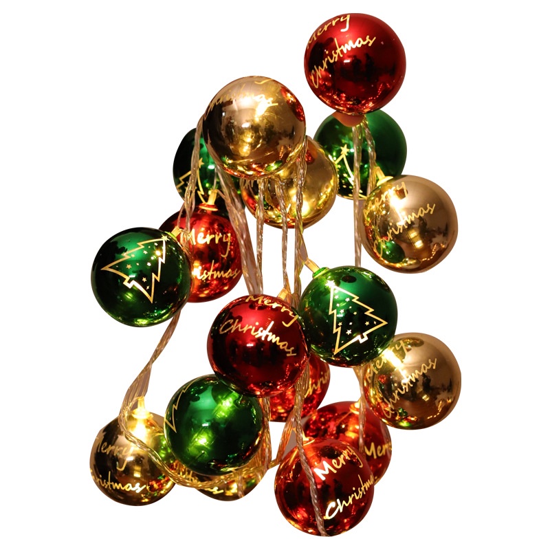 [ DIY Christmas Tree Hanging Lights and Colorful Ball String Decoration For Home Wedding Christmas Lawn Yard DIY Lighting ]