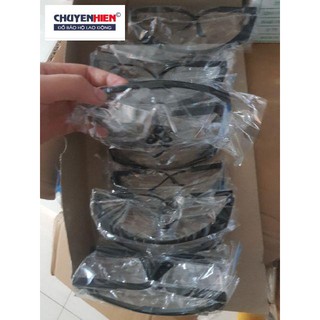 Kính trắng bảo hộ gọng đen