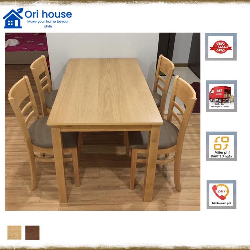 Bàn Ăn Cabin ✌ Bàn Ăn Cao Cấp thương hiệu ORI✌ Chân vuông