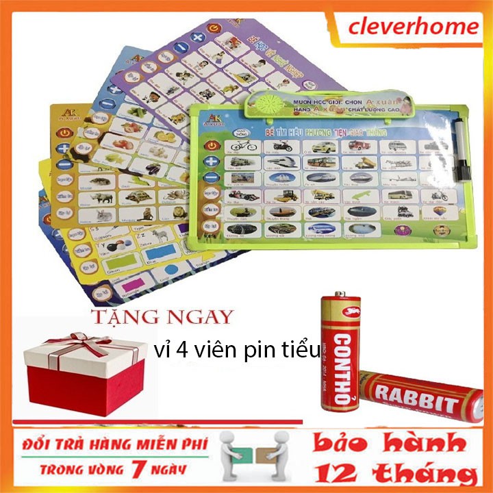 Bảng Học Điện Tử Song Ngữ Thông Minh A Xuân - Phát Triển Trí Tuệ Cho Bé giúp bé học tiếng anh