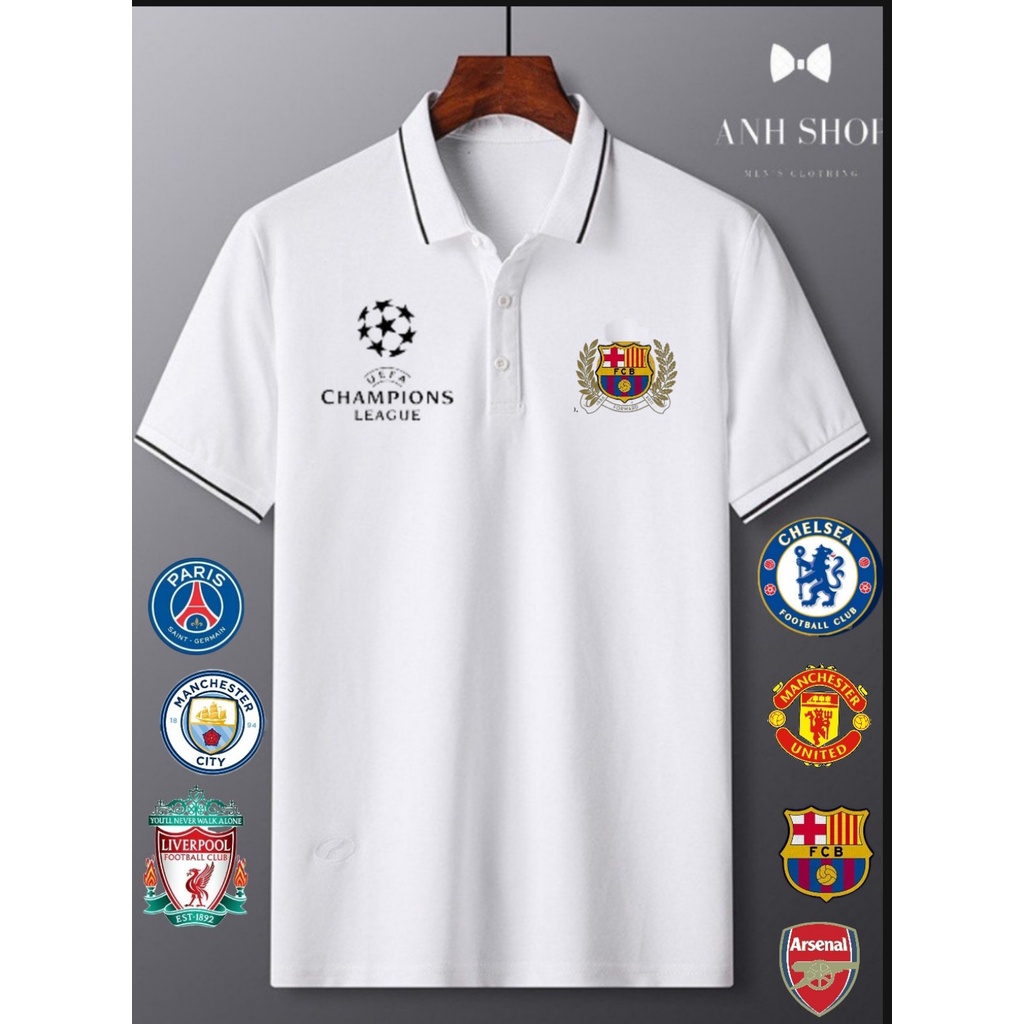 ÁO THUN POLO NAM NỮ IN 3D HÌNH CÂU LẠC BỘ ARSENAL, FCB, MU TRẺ TRUNG, NĂNG ĐỘNG (NHIỀU CLB)