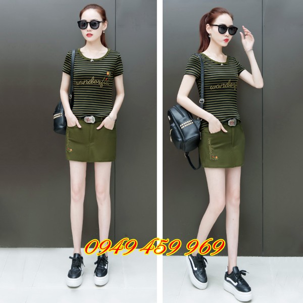 Bộ Quần Áo Sóc Lính Nữ Giả Váy