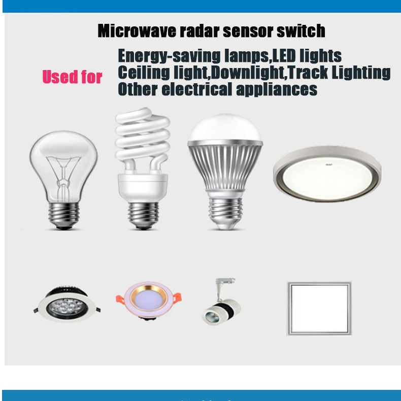 Hàng Có Sẵn Công Tắc Cảm Biến Điều Khiển Đèn led Cảm Biến Chuyển Động Thông Minh Cho Lò Vi Sóng Và Đèn Điều Khiển Cảm Ứng Di Động, Công Tắc Cảm Biến Người, Quạt