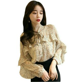 Áo voan chấm bi