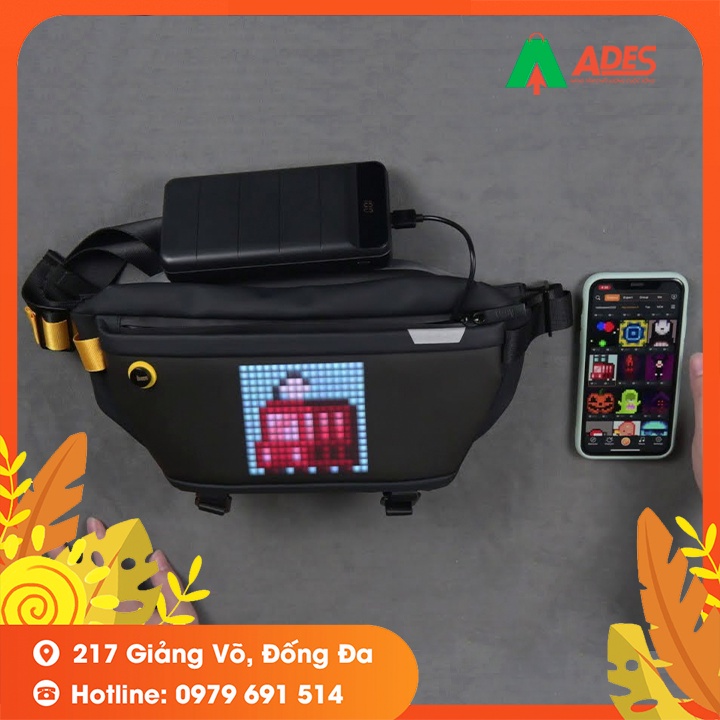 Túi Divoom Pixoo Slingbag - Bảo Hành Chính Hãng - Túi Đeo Thông Minh, Hiển Thị Màn Hình Led, App Divoom - NEW 2021