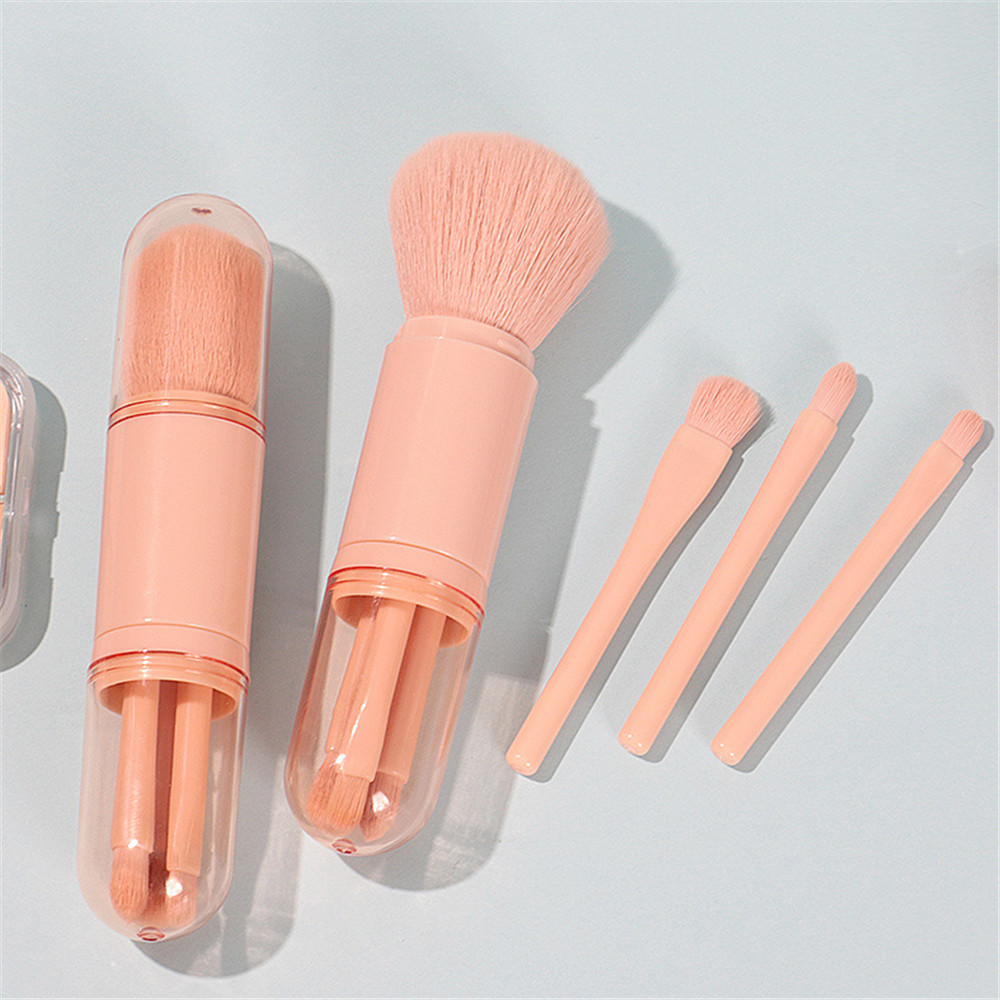 Bộ Cọ Trang Điểm 4 Trong 1 Có Thể Thu Gọn Tiện Dụng Cho Du Lịch