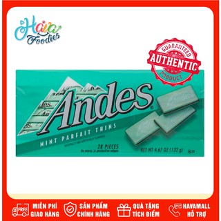 [DATE MỚI NHẤT] Kẹo Andes Bạc Hà Sữa Nhân Sôcôla 132gr